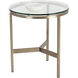 Flato 21.75 X 19.75 inch Antique Brass End Table